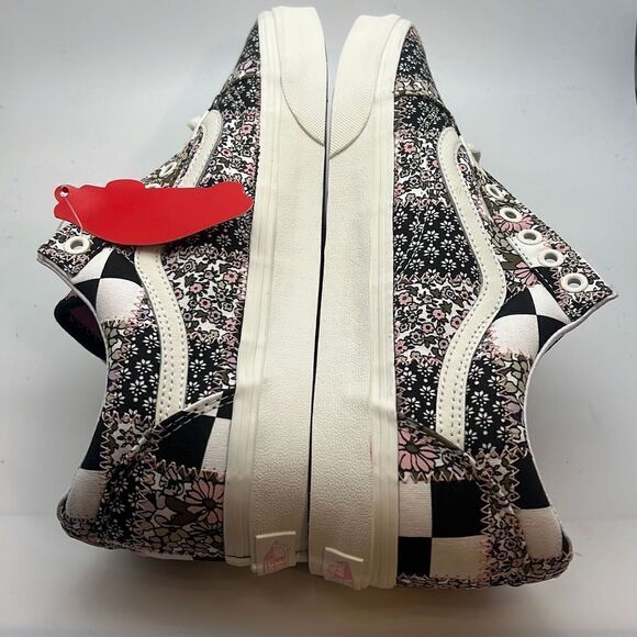 Vans Old Skool‎ Patchwork Floral Black & White Skate Shoes- NWT- men size 9 - Picture 5 of 7
